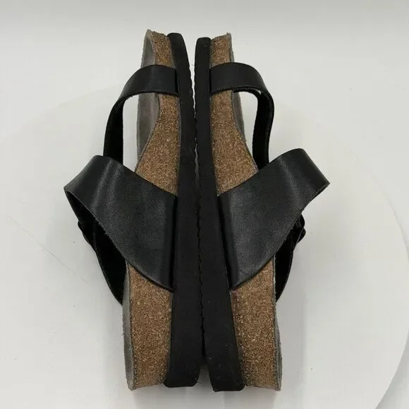 Mephisto Womens Helen Plus Sandal Size 36 US 6 Black Nubuck Leather Thong Slide - Picture 4 of 8